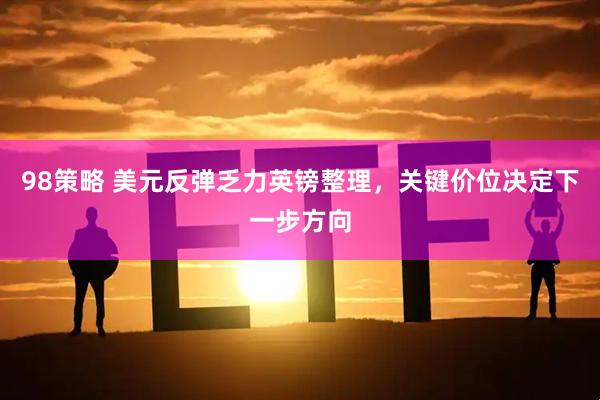 98策略 美元反弹乏力英镑整理，关键价位决定下一步方向